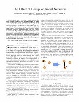 Research paper thumbnail of The Effect of Gossip on Social Networks