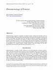 Research paper thumbnail of Phenomenology of Practice