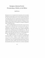 Research paper thumbnail of European Abortion Novels: Documenting a Fidelity to the Milieu