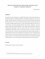 Research paper thumbnail of Manufacturing Industry and Economic Growth In Latin America: A Kaldorian Approach