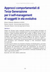 Research paper thumbnail of Approcci comportamentali di Terza Generazione per il self-management di soggetti in età evolutiva