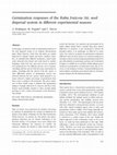 Research paper thumbnail of Germination responses of the Rubia fruticosa Ait. seed dispersal system in different experimental seasons