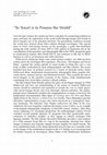 Research paper thumbnail of “To Travel is to Possess the World”