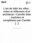 Research paper thumbnail of l'art de batir les ville Camillo Sitte