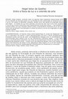 Research paper thumbnail of Hegel leitor de Goethe: entre a física da luz e o colorido da arte