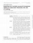 Research paper thumbnail of Explaining low mortality among US immigrants relative to native-born Americans: the role of smoking