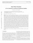 Research paper thumbnail of Giant planet formation. A first classification of isothermal protoplanetary equilibria