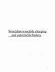 Research paper thumbnail of Wind driven mobile charging