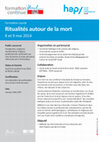 Research paper thumbnail of Ritualités autour de la mort- Formation HEP-UNIL 2014