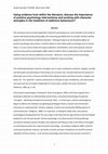 Research paper thumbnail of Using evidence from within the literature, discuss the importance of positive psychology interventions and working with character strengths in the treatment of addictive behaviours?