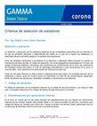 Research paper thumbnail of Criterios de selección de aisladores