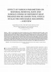 Research paper thumbnail of EFFECT OF VARIOUS PARAMETERS ON MATERIAL REMOVAL RATE AND SURFACE FINISH OF DIFFERENT HEAT TREATED HSS M2 GRADE TOOL STEELS IN ELECTRO DISCHARGE MACHINING – A REVIEW