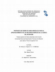 Research paper thumbnail of PROPUESTA DE DISEÑO DE OBRA HIDRÁULICA PARA EL APROVECHAMIENTO DE LOS RECURSOS HÍDRICOS DE LA CUENCA