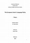 Research paper thumbnail of 2013 - ZOLTAN TOZSER - The European Union's Language Policy