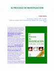 Research paper thumbnail of EL PROCESO DE INVESTIGACION