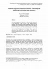 Research paper thumbnail of Cultural congruency and buzz marketing: contrasting the opinions of professionals and consumers