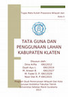 Research paper thumbnail of Tata Guna Lahan Kabupaten Klaten tahun 2013