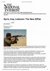 Research paper thumbnail of Syria, Iraq, Lebanon: The New AfPak