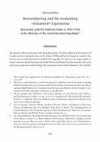 Research paper thumbnail of Remembering and Re-Evaluating 'Ashamed' Experience: Interaction with the Political Police in 1945-1956 in the Memory of the Soviet Karelian Population