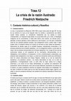 Research paper thumbnail of TEMA 12 La crisis de la razón ilustrada: Friedrich Nietzsche 1. Contexto histórico-cultural y filosófico