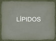 Research paper thumbnail of LIPIDOS PRESENTATION