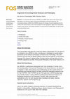 Research paper thumbnail of Arguments Connecting Social Sciences and Philosophy