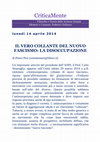 Research paper thumbnail of Il vero collante del nuovo fascismo: la disoccupazione