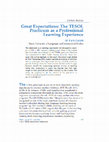 Research paper thumbnail of GREAT EXPECTATIONS: TESOL PRACTICUM AS A PROFESSIONAL LEARNING EXPERIENCE