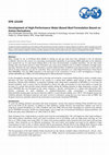 Research paper thumbnail of Development of High-Performance Water-Based Mud Formulation Based on Amine Derivatives