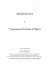 Research paper thumbnail of Aprendiendo Java y Programación Orientada a Objetos