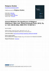 Research paper thumbnail of Howard Wettstein's 'The Significance of Religious Experience'