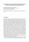 Research paper thumbnail of Communities of Practice and Epistemic Communities: A Renewed Approach of Organisational Learning within the Firm