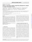 Research paper thumbnail of FTFD: an informatics pipeline supporting phylogenomic analysis of fungal transcription factors