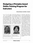 Research paper thumbnail of Volume 2, Issue 2 Distance Learning Designing a Principles-based Online Training Program for Instructors