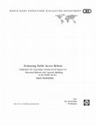 Research paper thumbnail of Guidelines for Assessing Country-Level impact of Structural Reform and Capacity Building in the Public Sector