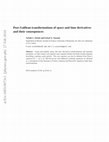 Research paper thumbnail of Post-Galilean transformations of space and time derivatives and their consequences