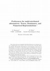 Research paper thumbnail of Preferences for multi-attributed alternatives: Traces, Dominance, and Numerical Representations 1