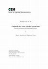 Research paper thumbnail of Financial and Labor Market Interactions