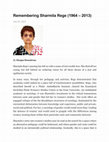 Research paper thumbnail of Remembering Sharmila Rege (1964 – 2013)