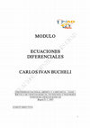 Research paper thumbnail of MODULO ECUACIONES DIFERENCIALES