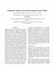 Research paper thumbnail of Designing for Human-Centred Decision Support Systems in PHM