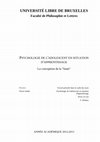 Research paper thumbnail of Psychologie de l'adolescent en situation d'apprentissage - la conception de la faute 