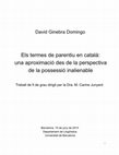 Research paper thumbnail of Els termes de parentiu en català: una aproximació des de la perspectiva de la possessió inalienable