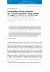 Research paper thumbnail of Social Media, Political Expression and Political Participation: Panel Analysis of Lagged and Concurrent Relationships