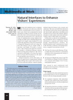 Research paper thumbnail of Natural Interfaces to Enhance Visitors' Experiences