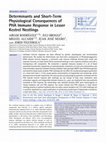 Research paper thumbnail of Determinants and Short‐Term Physiological Consequences of PHA Immune Response in Lesser Kestrel Nestlings