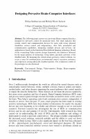 Research paper thumbnail of Designing Pervasive Brain-Computer Interfaces