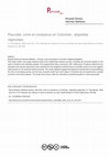 Research paper thumbnail of Pauvrete, Crime et Croissance  en Colombie : Disparités Régionales 