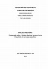 Research paper thumbnail of ANÁLISE TRIBUTÁRIA: Comparação entre o Simples Nacional versus
o Lucro Presumido em um caso específico.