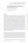 Research paper thumbnail of John Milton and the Epochs of International Law